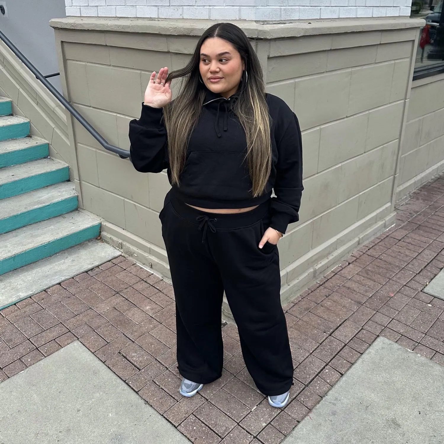 Wide Leg Drawcord Joggers