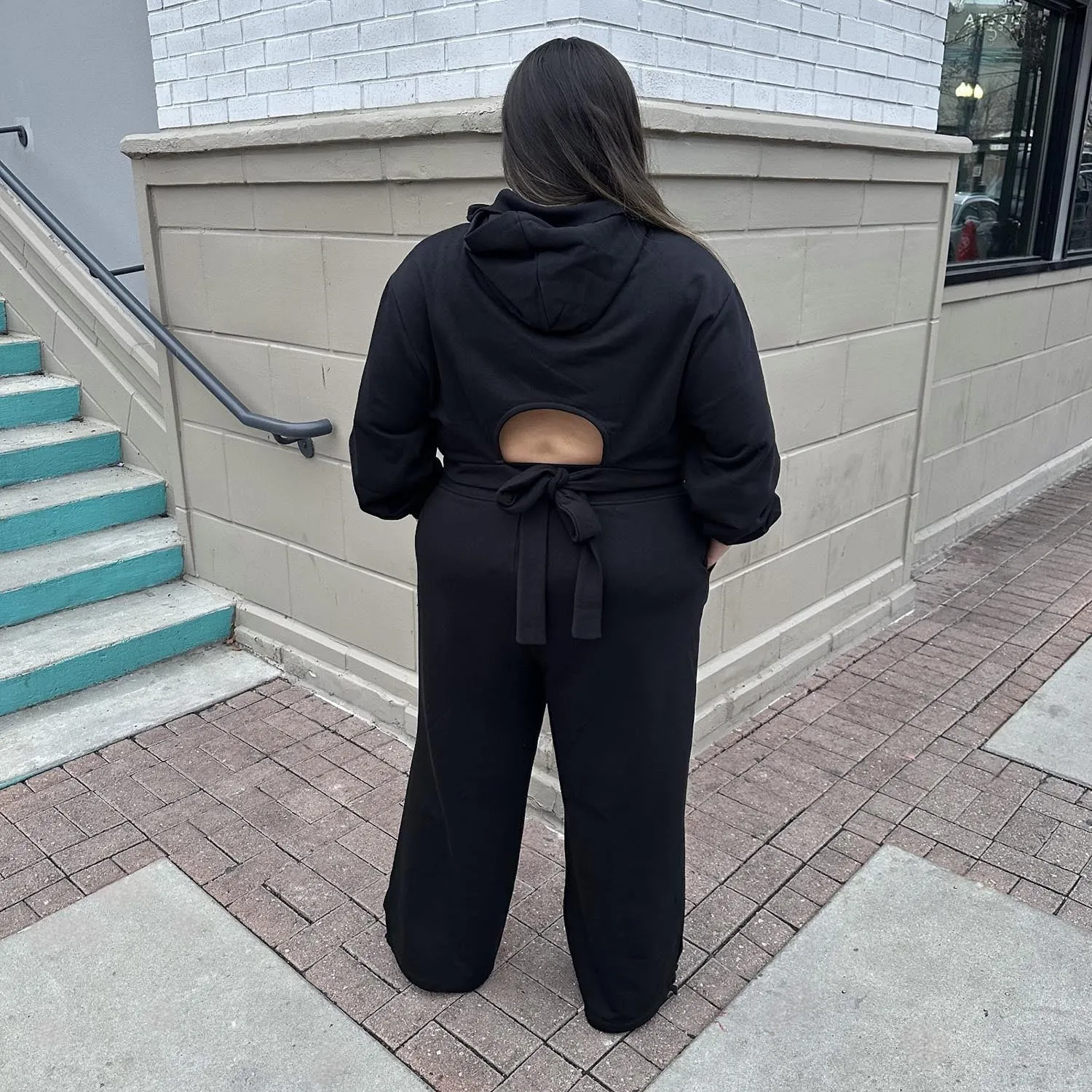 Wide Leg Drawcord Joggers