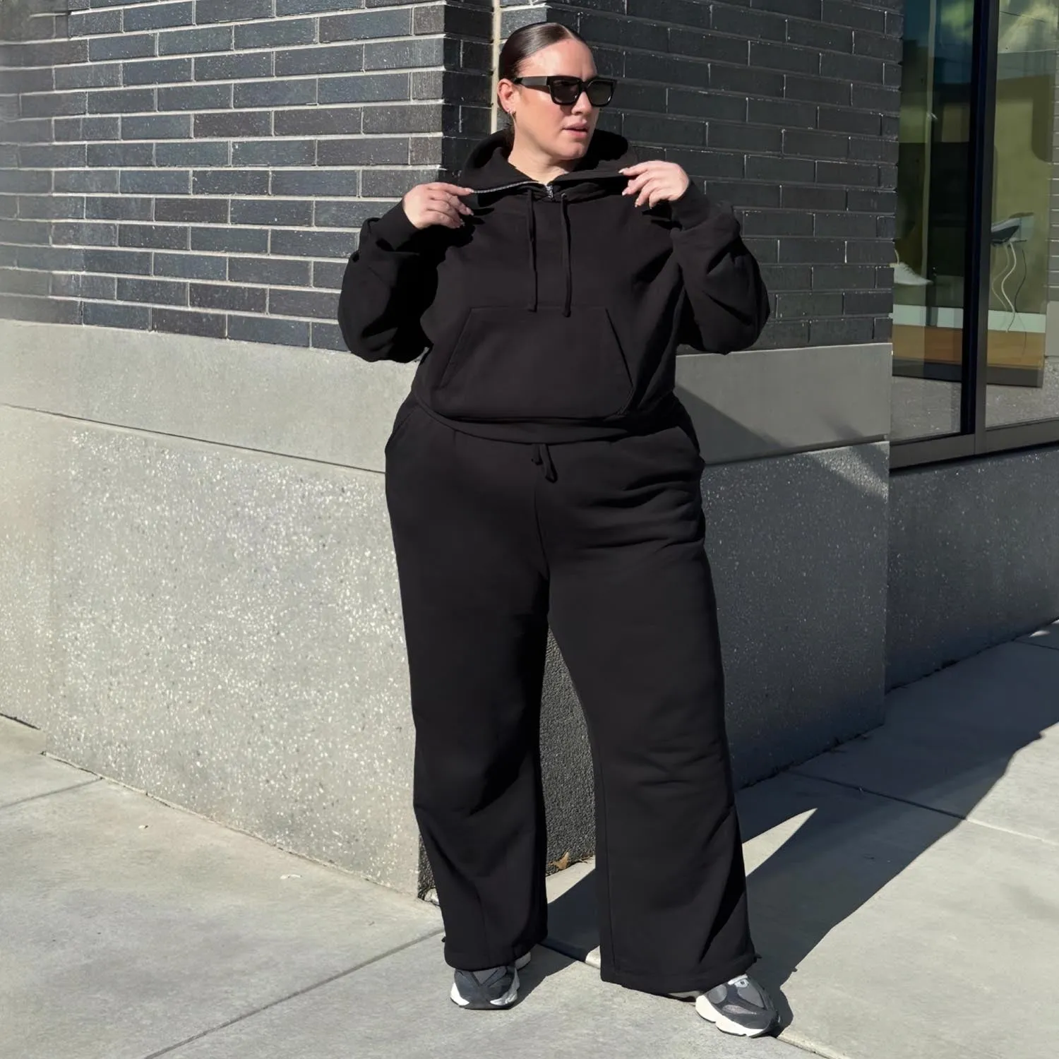 Wide Leg Drawcord Joggers