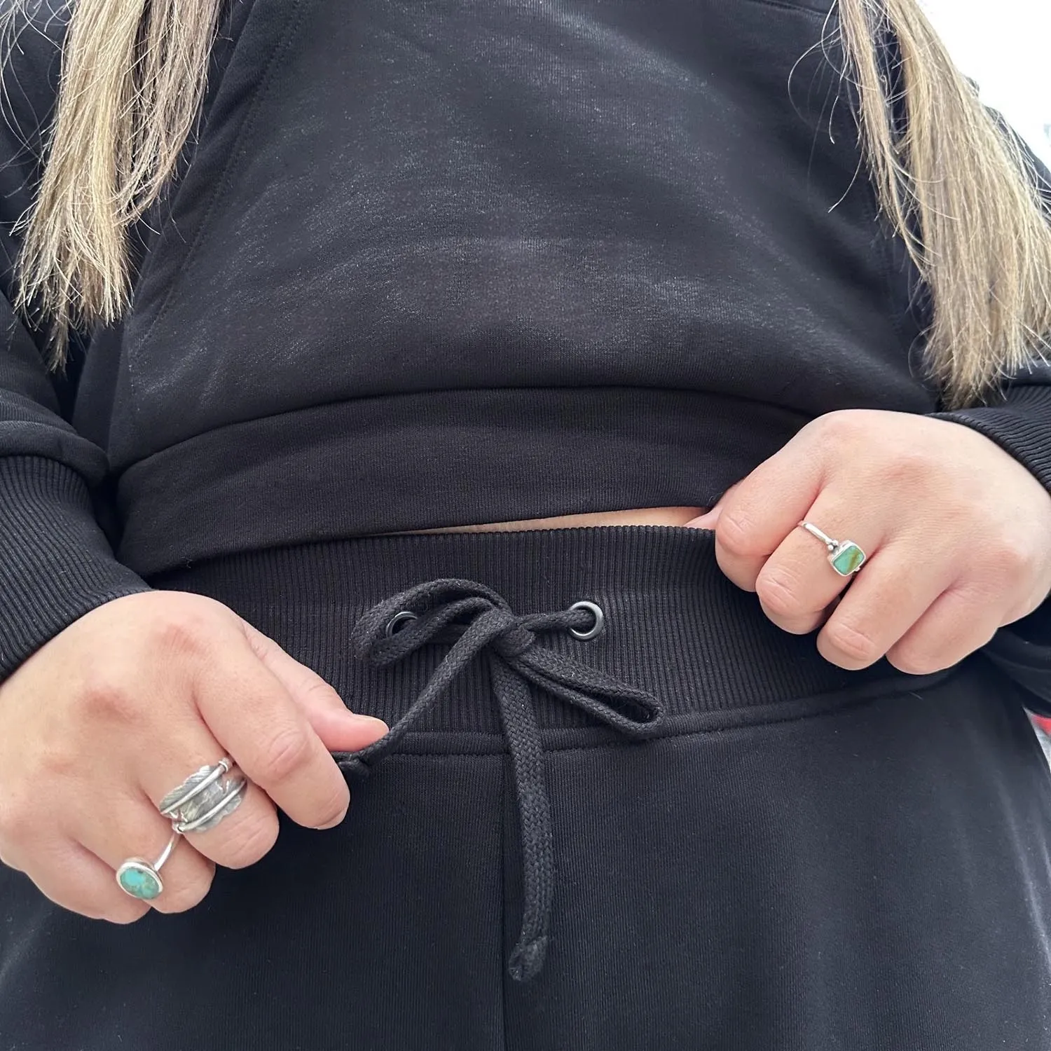 Wide Leg Drawcord Joggers