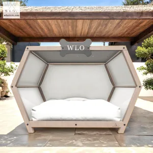 WLO® Natural Hexxon Elevated Modern Dog House