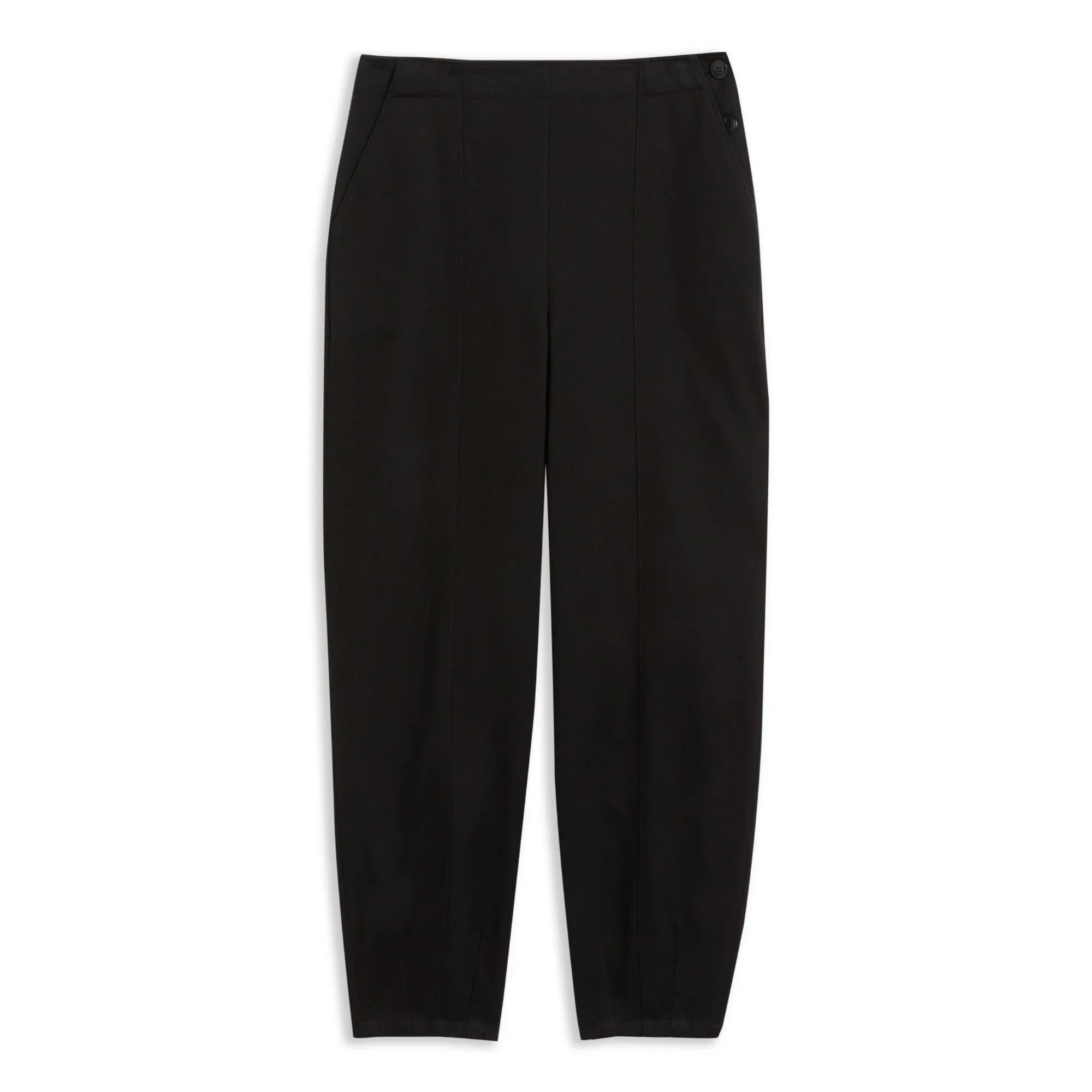 Women Wmt-Eliona-Barrel Trouser With Pin Tuck Detail - Black