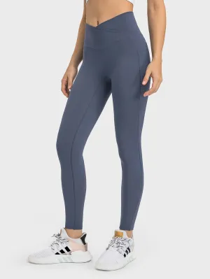 Women's Fitness Yoga Leggings - 25" Cross Waist