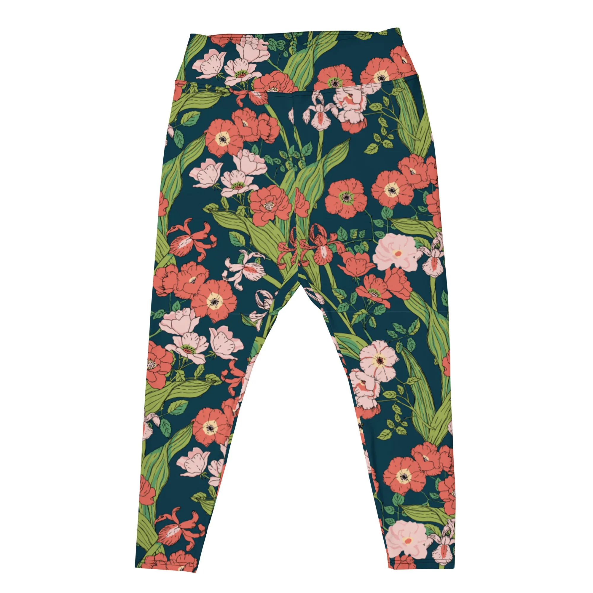 Women's Plus Size Swim Leggings UPF 50 2XL-6XL - Seychelles Floral