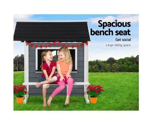 Wooden Cubby & bench Play House