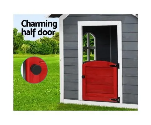 Wooden Cubby & bench Play House