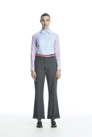 WORLD 4453 The Advertiser Trouser Charcoal Stripe