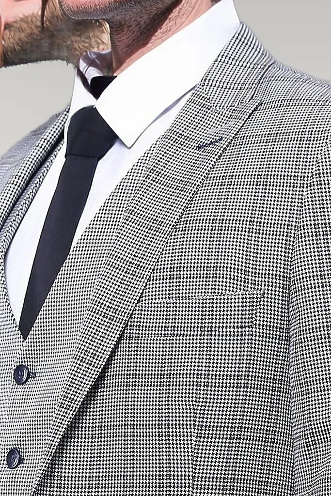 WSS Plaid Slim-Fit Light Blue Men Suit  - Singen